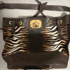 PAOLO MASI animal fur leather bag